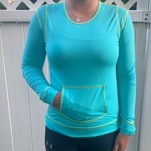 Blue Athleta Workout Long Sleeve Shirt